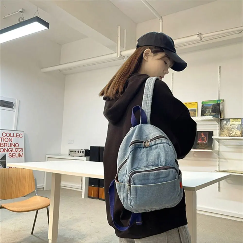 Y2K Denim Backpack Japanese Style Street Style Vintage Handbag Solid Color Large Capacity Solid Crossbody Bag Women&Men
Y2K Denim Backpack Japanese Style Street Style Vintage Handbag Solid Color Large Capacity Solid Crossbody Bag Women&Men