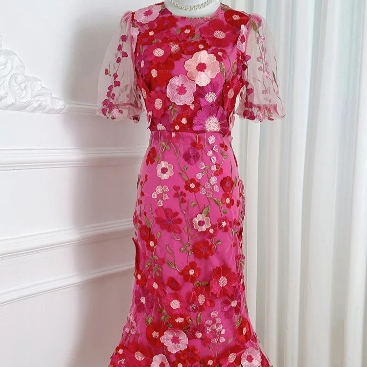 Floral Print Mermaid Midi Dress Short Sleeve Bodycon Elegant Party Cocktail Dress for Wedding Guest
Floral Print Mermaid Midi Dress Short Sleeve Bodycon Elegant Party Cocktail Dress for Wedding Guest