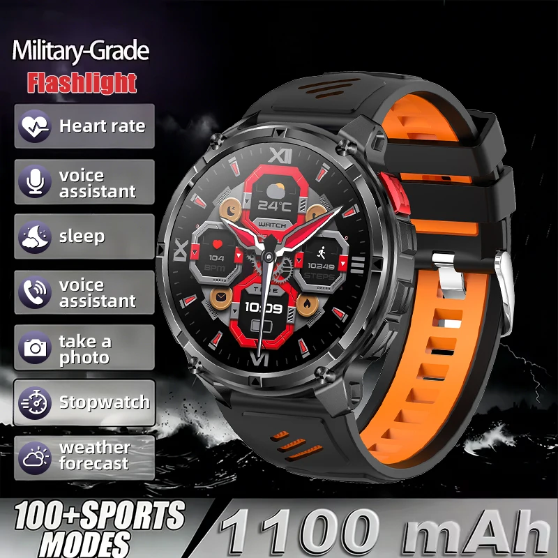 LIGE 2026 Smart Watch Outdoor Sports Run Tracker 1100mAh Battery Durable IP68 Waterproof Military Compass Flashlight Smartwatch
LIGE 2026 Smart Watch Outdoor Sports Run Tracker 1100mAh Battery Durable IP68 Waterproof Military Compass Flashlight Smartwatch