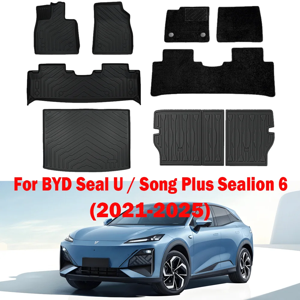 For BYD Seal U / Song Plus Sealion 6 2021-2025 TPE Floor Mats and Cargo Liner, All Weather Floor Liners Trunk Mat Heavy Duty LHD
For BYD Seal U / Song Plus Sealion 6 2021-2025 TPE Floor Mats and Cargo Liner, All Weather Floor Liners Trunk Mat Heavy Duty LHD
