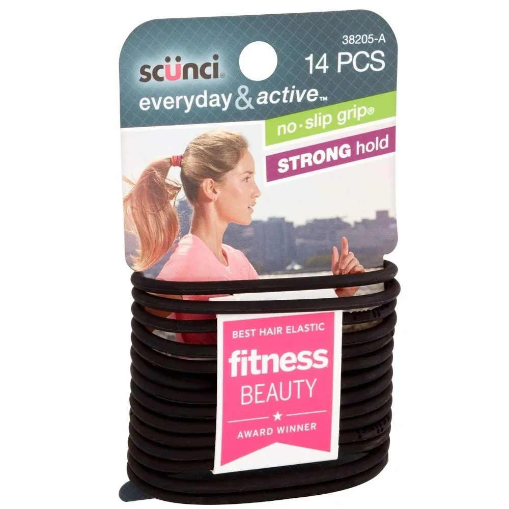 Black Gel Hair Elastics No Slip Strong Hold Ponytail Holders for Women 14 Count
Black Gel Hair Elastics No Slip Strong Hold Ponytail Holders for Women 14 Count