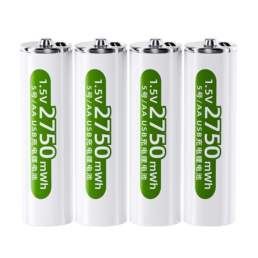 4pcs /lot New 1.5v 2750mWh AA rechargeable battery USB AA rechargeable lithium battery fast charging via Type-C charging cable
4pcs /lot New 1.5v 2750mWh AA rechargeable battery USB AA rechargeable lithium battery fast charging via Type-C charging cable