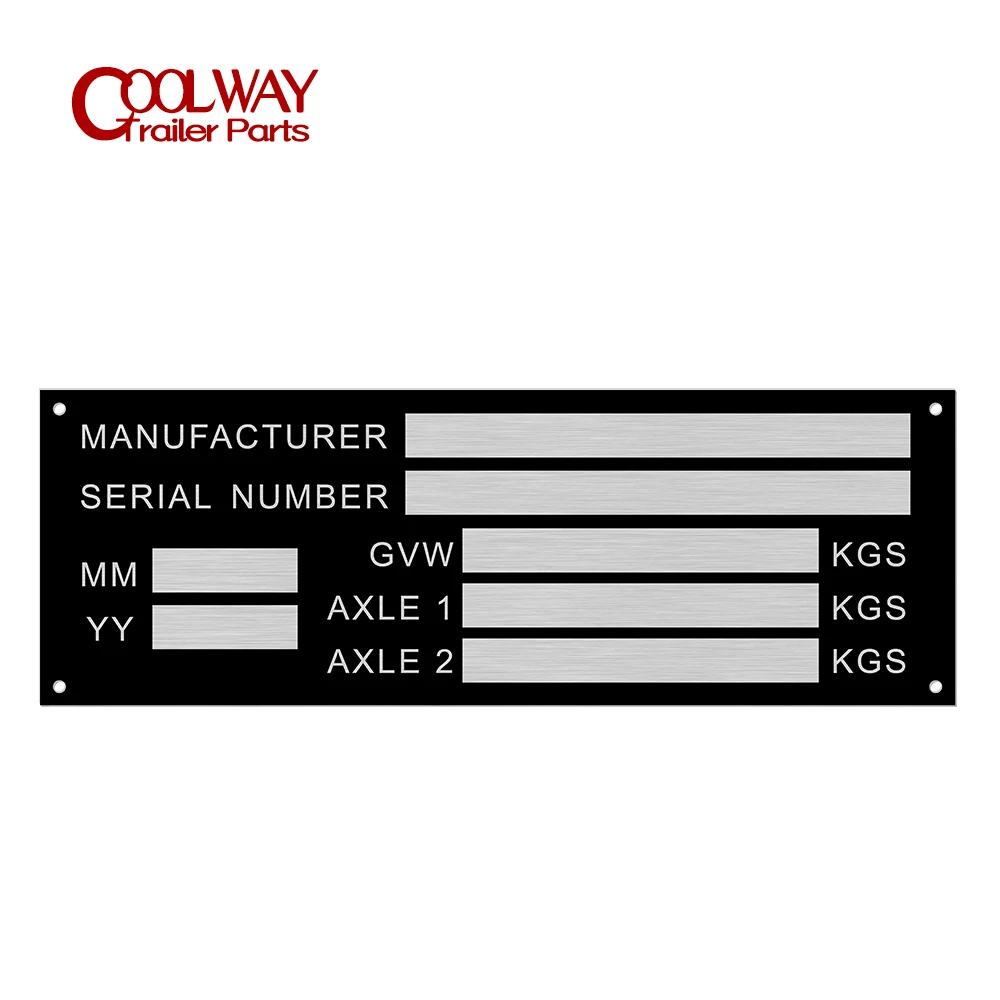 Blank or Engraved Aluminum Vehicle ID Tag Trailer Weight Plate Smart Car Box Boat Bike VIN Chassic RV Camper Parts
Blank or Engraved Aluminum Vehicle ID Tag Trailer Weight Plate Smart Car Box Boat Bike VIN Chassic RV Camper Parts