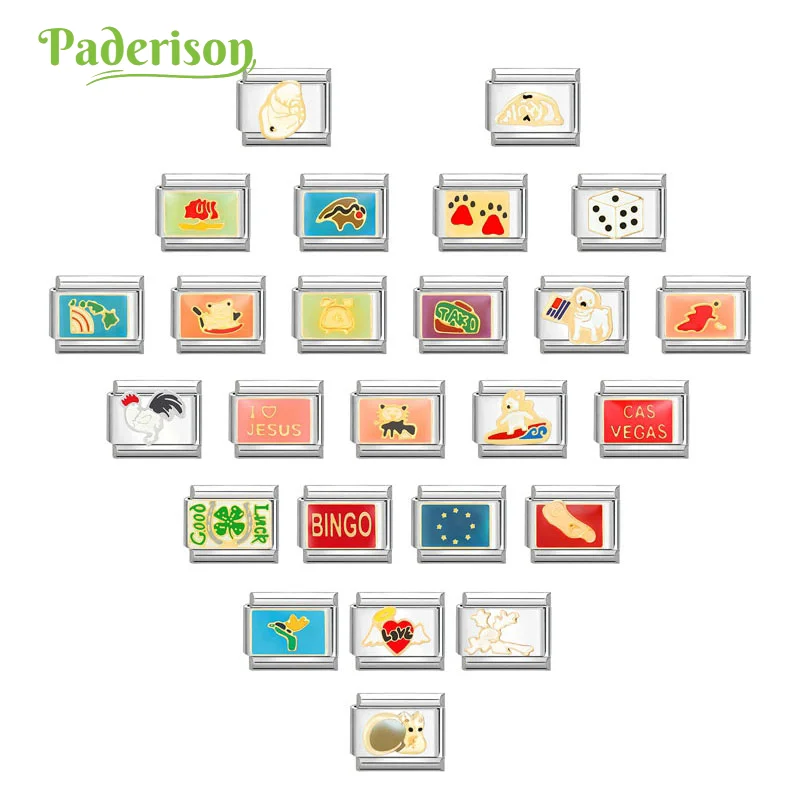 Paderison Fashion Charm Love Wings Bear Fan Alarm Clock Italian Charm Links Fit 9mm Stainless Steel Bracelet Jewelry DIY Making
Paderison Fashion Charm Love Wings Bear Fan Alarm Clock Italian Charm Links Fit 9mm Stainless Steel Bracelet Jewelry DIY Making