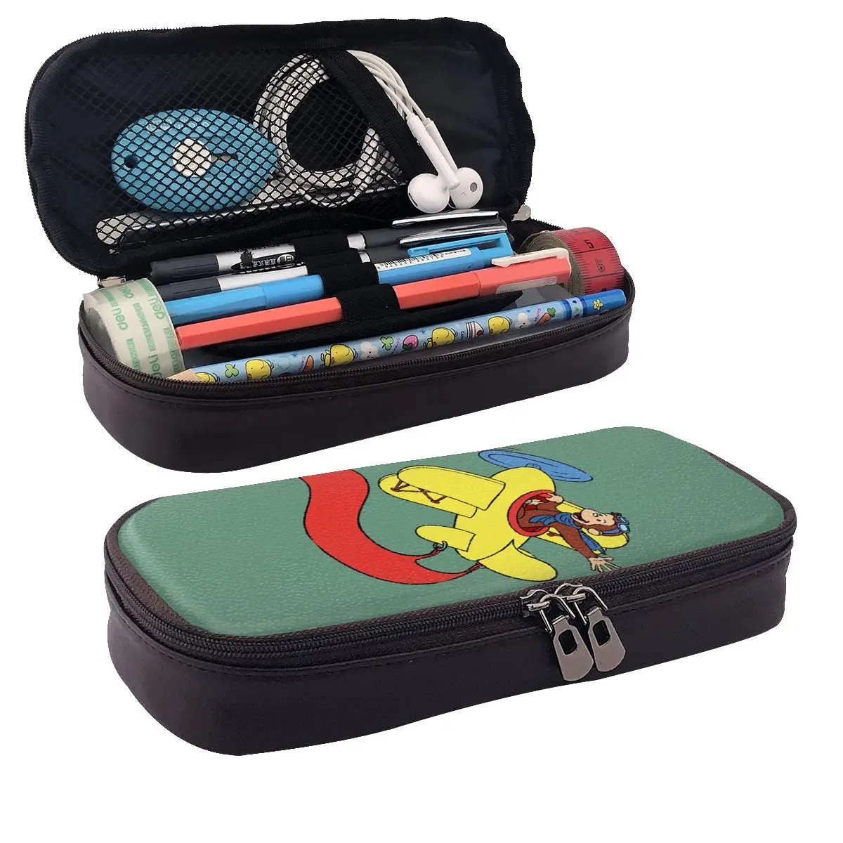 Curious George In An Airplan Leather Pencil Cases Pen Holder Storage Stationery Supplies Pen Box Pencil Bag for Students Gifts
Curious George In An Airplan Leather Pencil Cases Pen Holder Storage Stationery Supplies Pen Box Pencil Bag for Students Gifts