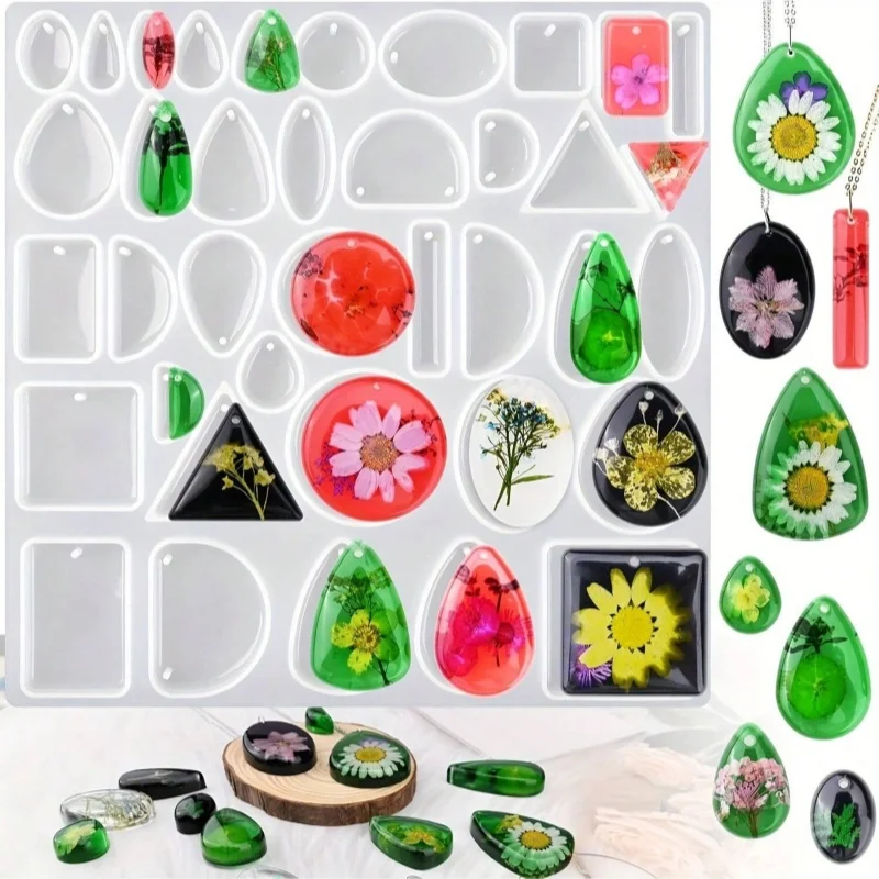 Various Shapes of Jewelry Resin Casting Silicone Epoxy Resin Molds DIY Gemstone Pendant Earrings Necklaces Jewelry Production
Various Shapes of Jewelry Resin Casting Silicone Epoxy Resin Molds DIY Gemstone Pendant Earrings Necklaces Jewelry Production