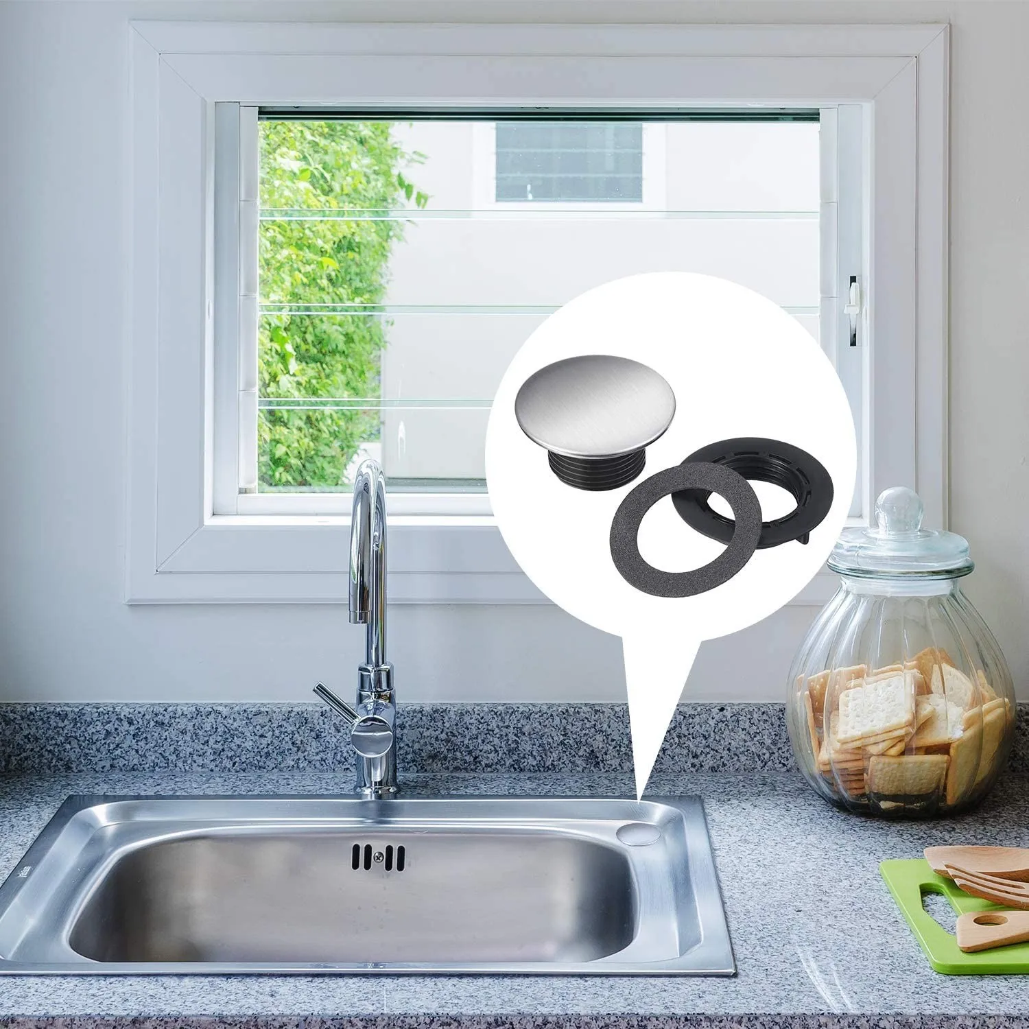 Stainless Steel Sink Tap Hole Cover 2 Pack for Kitchen Basin and Bathroom Sink Faucet Mounting Hole Sealing 26mm 32mm
Stainless Steel Sink Tap Hole Cover 2 Pack for Kitchen Basin and Bathroom Sink Faucet Mounting Hole Sealing 26mm 32mm