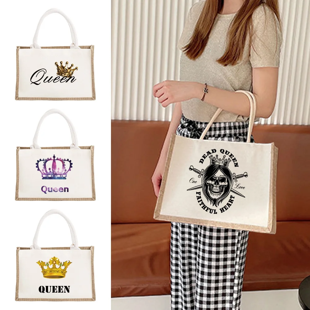 Large Capacity Storage Shopping Bag Environmentally Friendly Linen Single Shoulder Shopping Bags Item Storage Bag Queen Printing
Large Capacity Storage Shopping Bag Environmentally Friendly Linen Single Shoulder Shopping Bags Item Storage Bag Queen Printing