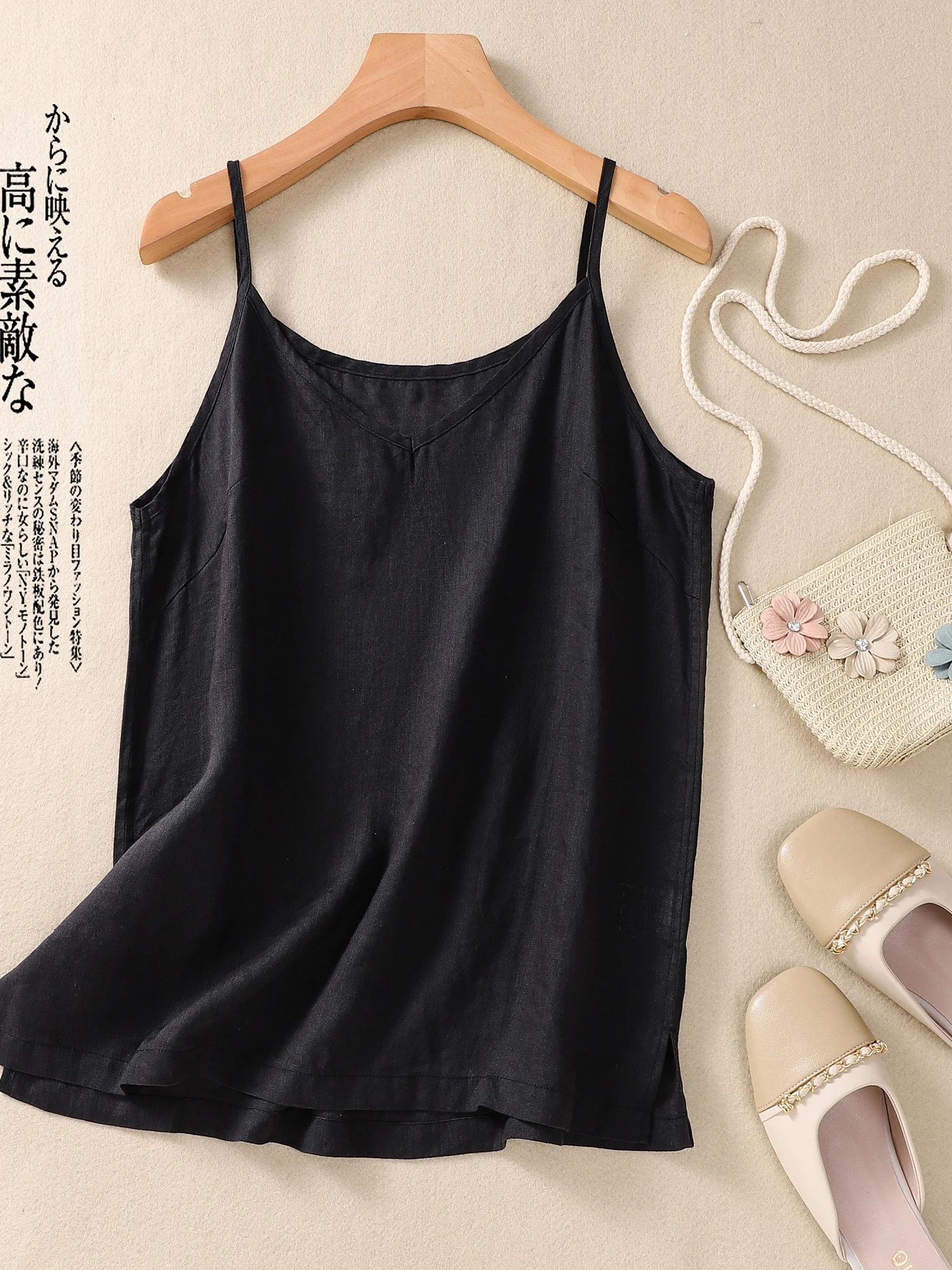 Women's Linen Vest Summer New Sle Lightweight Soft V-ne Single Wear High-ade Top Sweet Sle Loose Fit Color
Women's Linen Vest Summer New Sle Lightweight Soft V-ne Single Wear High-ade Top Sweet Sle Loose Fit Color