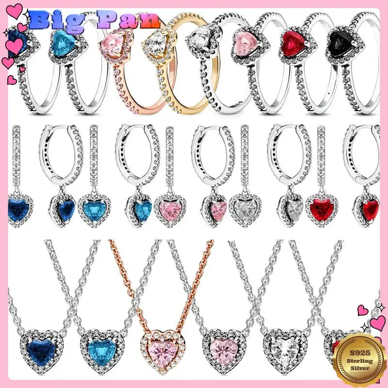 Hot Selling 925 Sterling Silver Classic Shiny Heart-shaped Earrings Rings Necklaces Exquisite Luxury Charm Jewelry Party Gifts
Hot Selling 925 Sterling Silver Classic Shiny Heart-shaped Earrings Rings Necklaces Exquisite Luxury Charm Jewelry Party Gifts