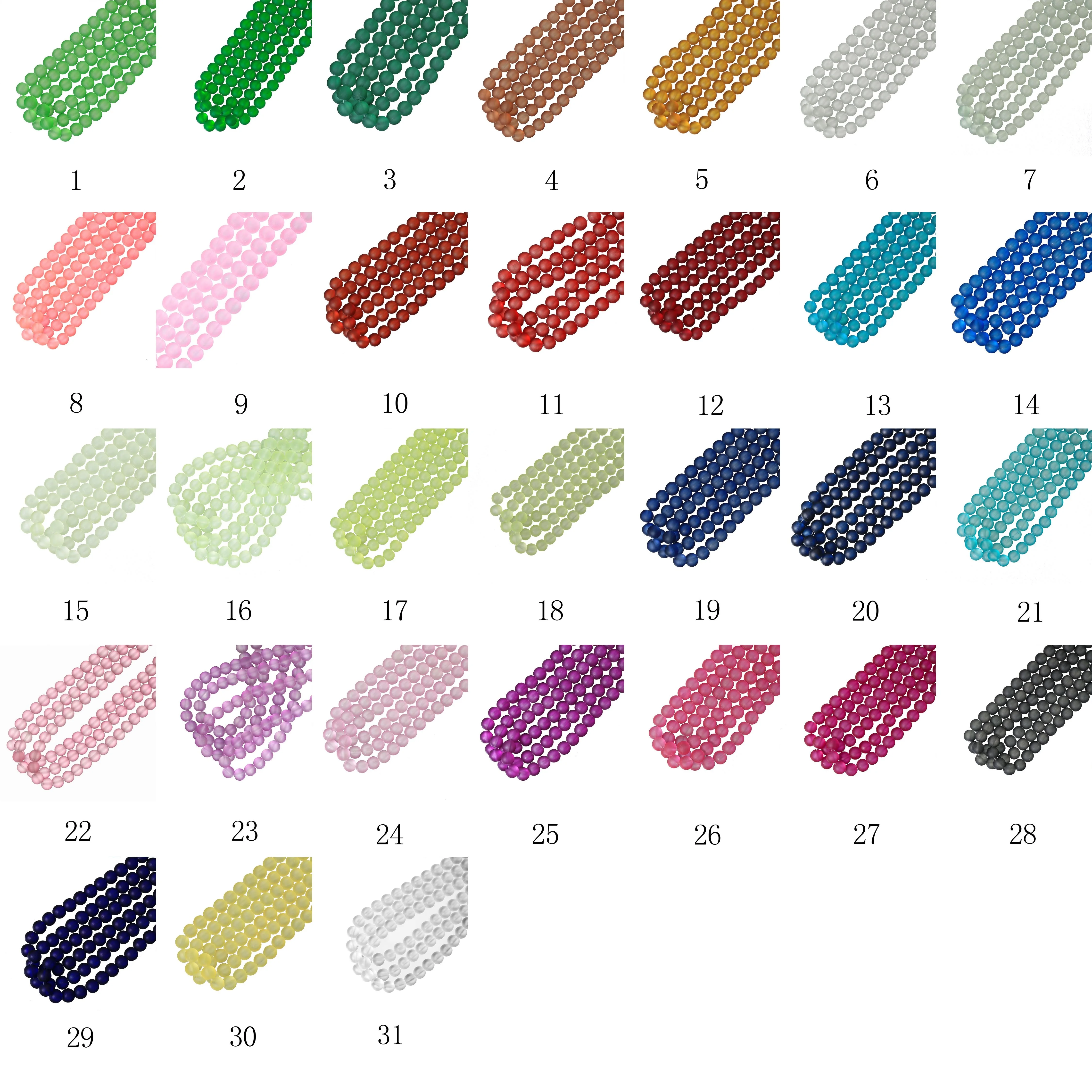 240pcs 10mm Matte Glass Beads for DIY Bracelet Bangle Making 31 Sorts of Colors Could To Choose
240pcs 10mm Matte Glass Beads for DIY Bracelet Bangle Making 31 Sorts of Colors Could To Choose