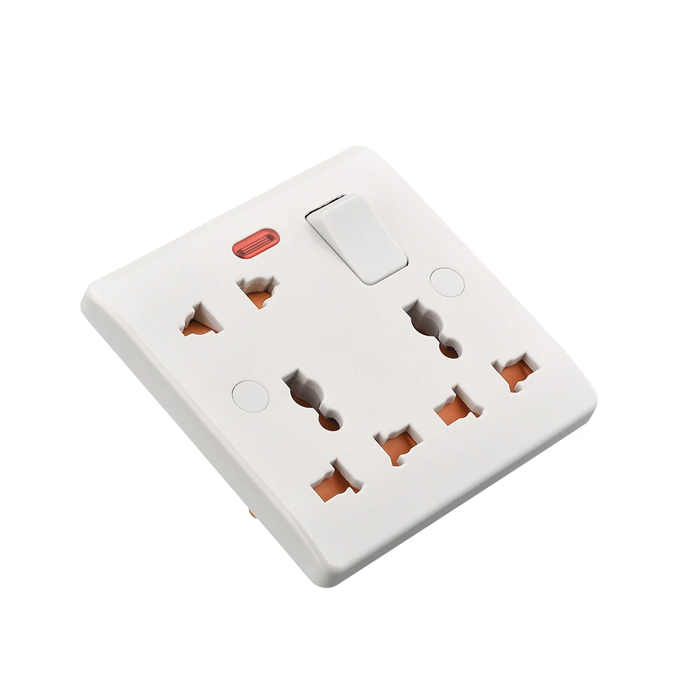 Universal Standard Wall Ssocket Multi EU UK USA Switched Electric Outlet 8 Hole Pin Bakelite White 13A High Quality Socket
Universal Standard Wall Ssocket Multi EU UK USA Switched Electric Outlet 8 Hole Pin Bakelite White 13A High Quality Socket