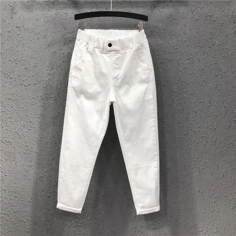 Plus Size Thin Denim Office Lady Baggy Jeans for Women Pants Casual Button Korean Fashion Pockets Elastic Waist Pantalon Femme
Plus Size Thin Denim Office Lady Baggy Jeans for Women Pants Casual Button Korean Fashion Pockets Elastic Waist Pantalon Femme