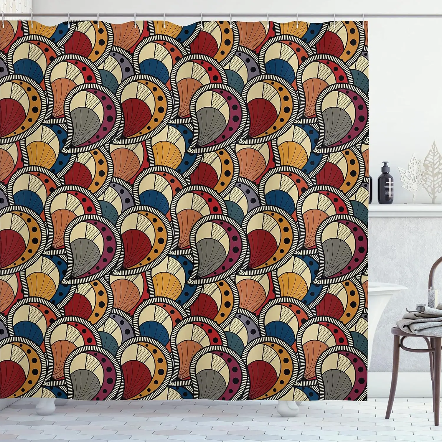 Tribal Print Shower Curtain Vibrant Abstract Pattern Bathroom Decor African Inspired Art Bath Curtain Bohemian Style Home Design
Tribal Print Shower Curtain Vibrant Abstract Pattern Bathroom Decor African Inspired Art Bath Curtain Bohemian Style Home Design