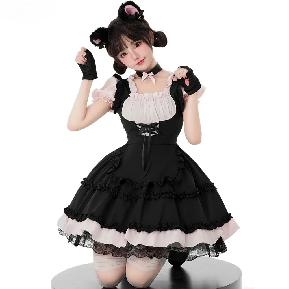 Японское аниме, платье Лолиты для девочек-кошок, карнавальный костюм, униформа горничной с кошачьей лапой, наряды для ролевых игр, милое нижнее белье на Хэллоуин
Японское аниме, платье Лолиты для девочек-кошок, карнавальный костюм, униформа горничной с кошачьей лапой, наряды для ролевых игр, милое нижнее белье на Хэллоуин