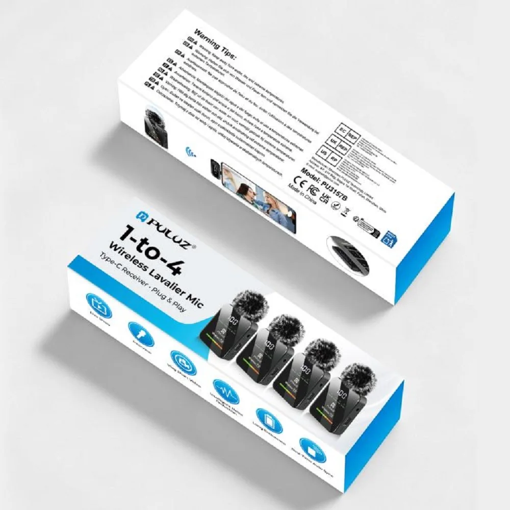 4-in-1 Portable Type-C Clip Lavalier Wireless Microphone Kit For Mobile Phones Audio Video Recording Mic For Vlogging,Interview
4-in-1 Portable Type-C Clip Lavalier Wireless Microphone Kit For Mobile Phones Audio Video Recording Mic For Vlogging,Interview