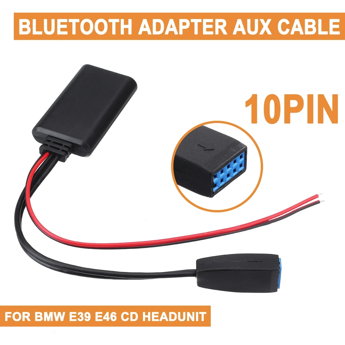 Car bluetooth Module 10-pin For BMW E39 E46 Auxiliary Receiver Cable Adapter Audio Cable
Car bluetooth Module 10-pin For BMW E39 E46 Auxiliary Receiver Cable Adapter Audio Cable