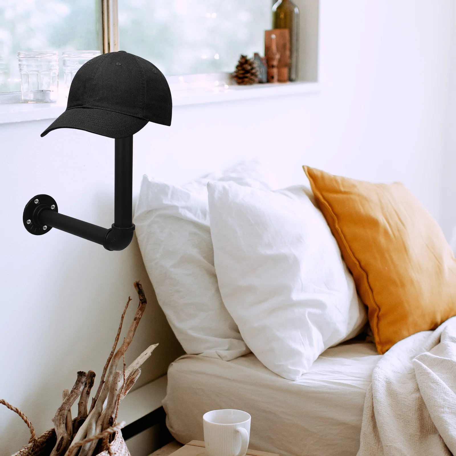Modern Minimalist Metal Pipe Wood Wall Mounted Hat Rack Organizer Baseball Cap Holder Storage Display Hat Hanger
Modern Minimalist Metal Pipe Wood Wall Mounted Hat Rack Organizer Baseball Cap Holder Storage Display Hat Hanger