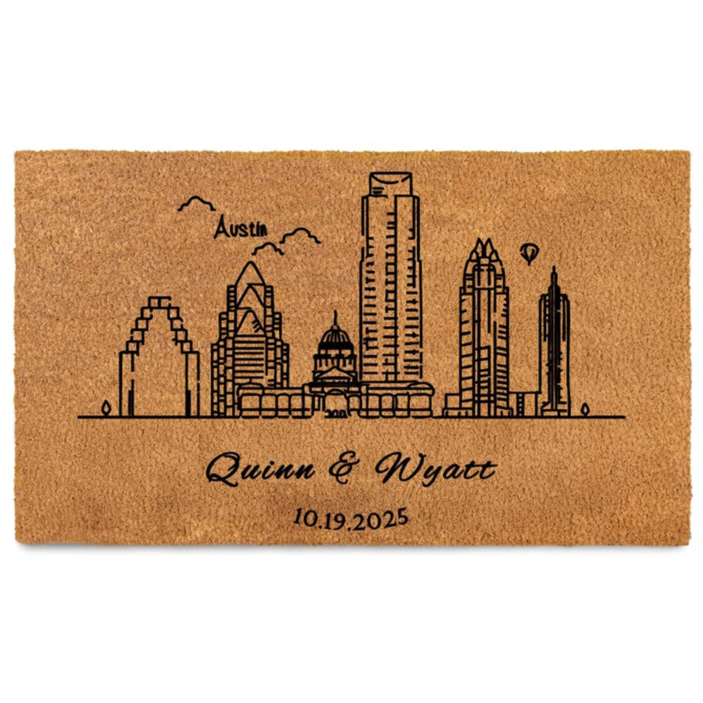 Custom Door Mat Personalized City Silhouette Print Anti Scratch Hallway Rug Classic Carpet Home Decor Housewarming Gift
Custom Door Mat Personalized City Silhouette Print Anti Scratch Hallway Rug Classic Carpet Home Decor Housewarming Gift