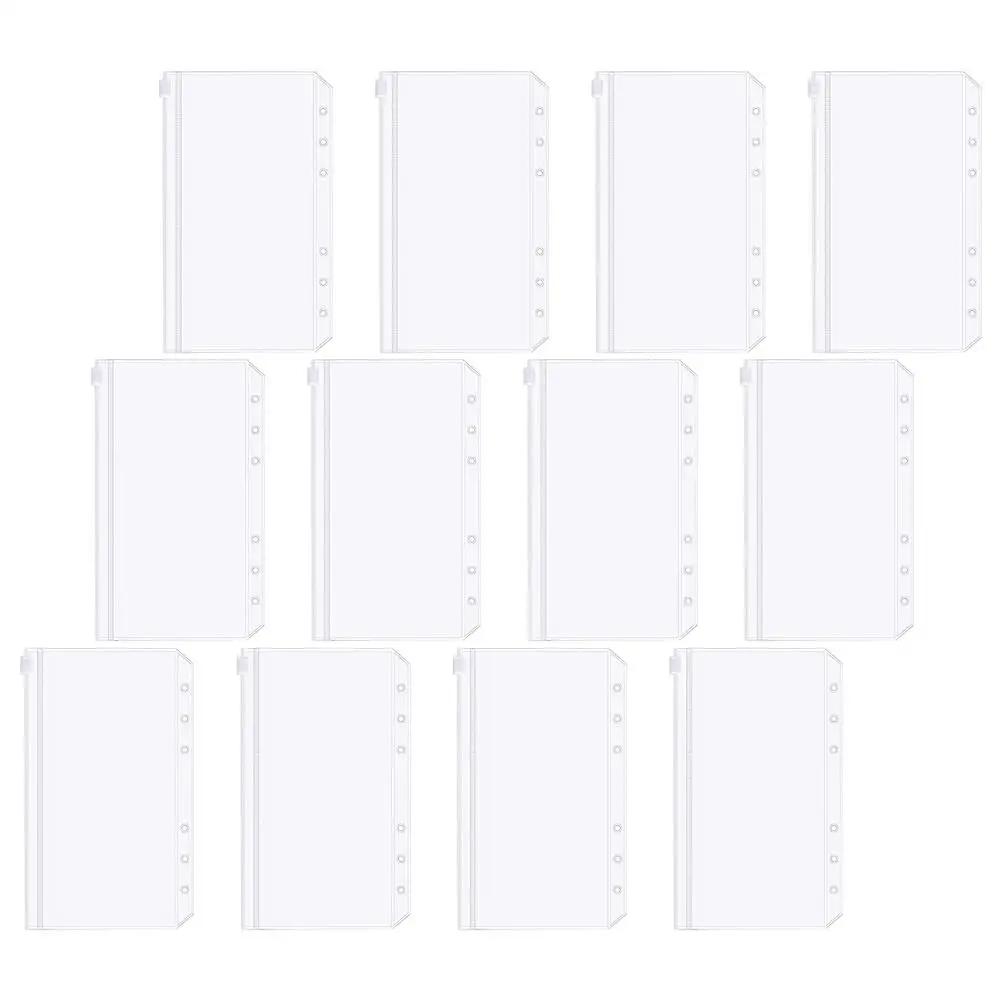 12 Pcs Ring Binder Zipper Bags PVC Document Storage Pouches Notebook Folder Loose Leaf Organizer Pocket
12 Pcs Ring Binder Zipper Bags PVC Document Storage Pouches Notebook Folder Loose Leaf Organizer Pocket
