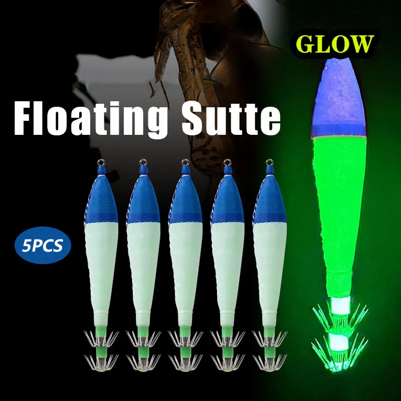 5Pcs 10.5cm/6.8g Luminous Squid Bait Fishing Lure Glow in the Dark Artificial Bait Floating Squid Jig Octopus Sea Fishing Lures
5Pcs 10.5cm/6.8g Luminous Squid Bait Fishing Lure Glow in the Dark Artificial Bait Floating Squid Jig Octopus Sea Fishing Lures