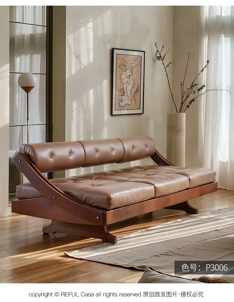 AANew Italian Retro Leather Sofa Straight Row Three People Solid Wood Ash Wood
AANew Italian Retro Leather Sofa Straight Row Three People Solid Wood Ash Wood