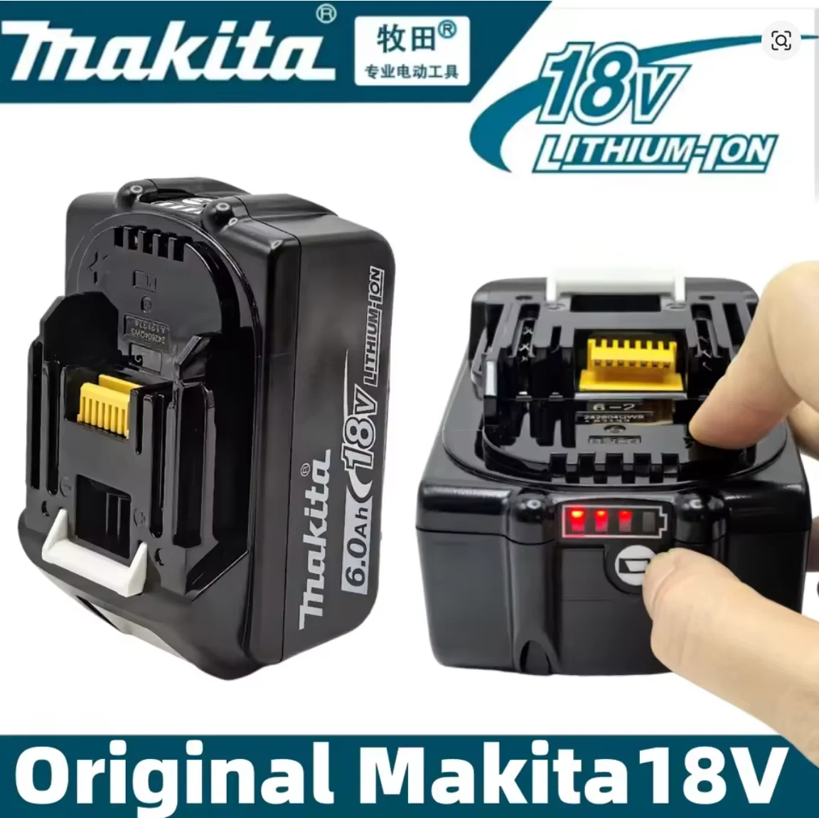 Original makita 18v battery Rechargeable Power Tool makita 18v Battery, Replaceable 5Ah/6Ahbattery Lithium-ion, 1850 BL1860B 6ah
Original makita 18v battery Rechargeable Power Tool makita 18v Battery, Replaceable 5Ah/6Ahbattery Lithium-ion, 1850 BL1860B 6ah