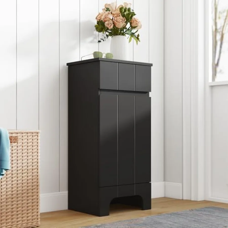 Small Bathroom Cabinet with Adjustable Shelves, Drawer, Anti-Tip Design, 14.96" L x 11.81" W x 32.09" H, Durable MDF for Bathro
Small Bathroom Cabinet with Adjustable Shelves, Drawer, Anti-Tip Design, 14.96" L x 11.81" W x 32.09" H, Durable MDF for Bathro