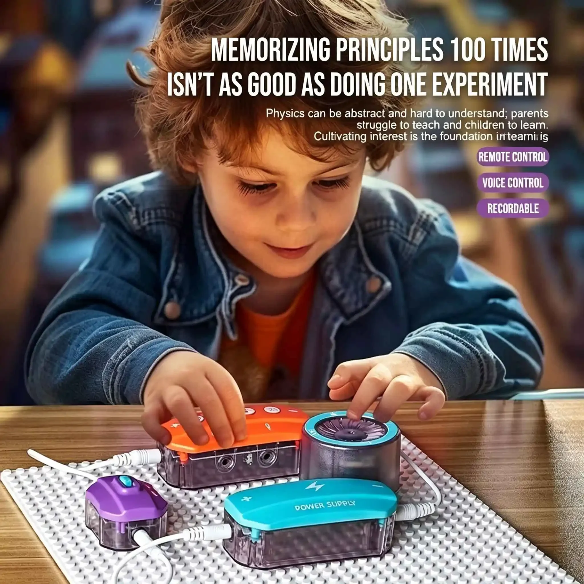 STEM Science Experiment Kit for Kids Electronic Circuit Building Blocks DIY Electronics Physics Learning Educational Toy Gift
STEM Science Experiment Kit for Kids Electronic Circuit Building Blocks DIY Electronics Physics Learning Educational Toy Gift