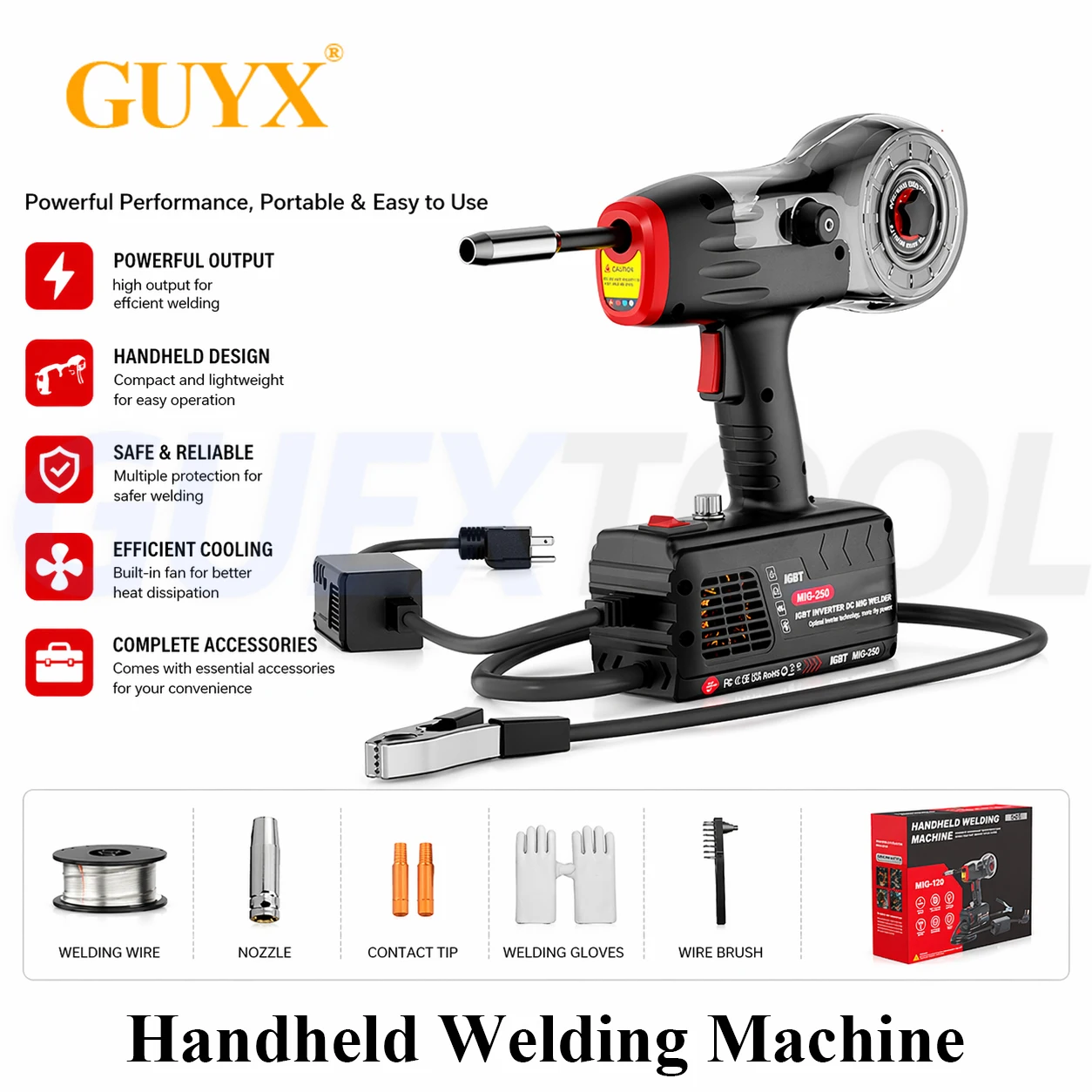 Handheld Arc Welding Machine Portable Gas Shielded Welding MIG Welding Machine Household Welding Tools For Stainless Steel/Metal
Handheld Arc Welding Machine Portable Gas Shielded Welding MIG Welding Machine Household Welding Tools For Stainless Steel/Metal