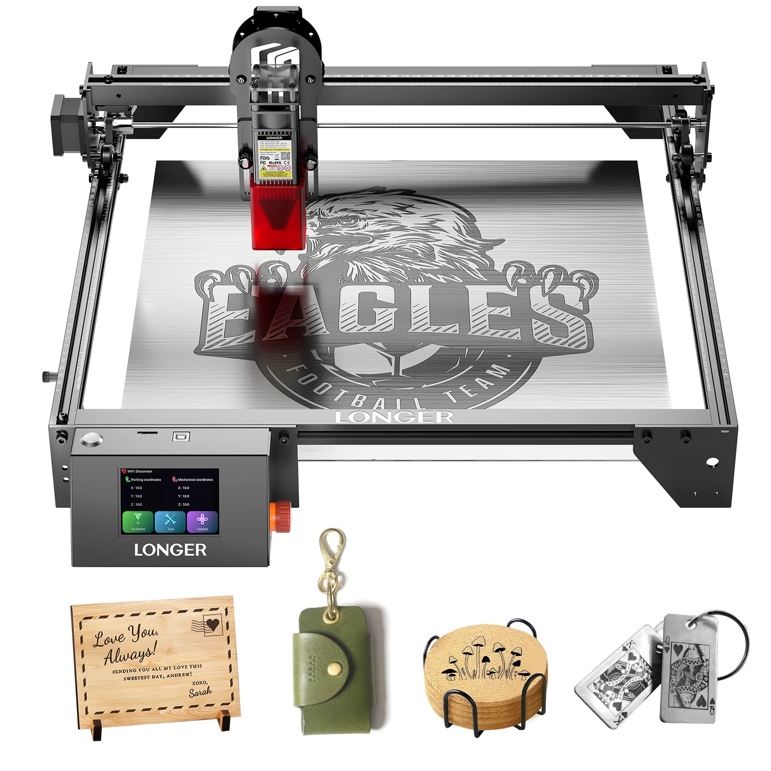 RAY5 10W Laser Cutting Engraving Machine WiFi/USB/APP/TF card Desktop co2 DIY CNC KIT Engraver Cutter Tools + Protective Goggles
RAY5 10W Laser Cutting Engraving Machine WiFi/USB/APP/TF card Desktop co2 DIY CNC KIT Engraver Cutter Tools + Protective Goggles