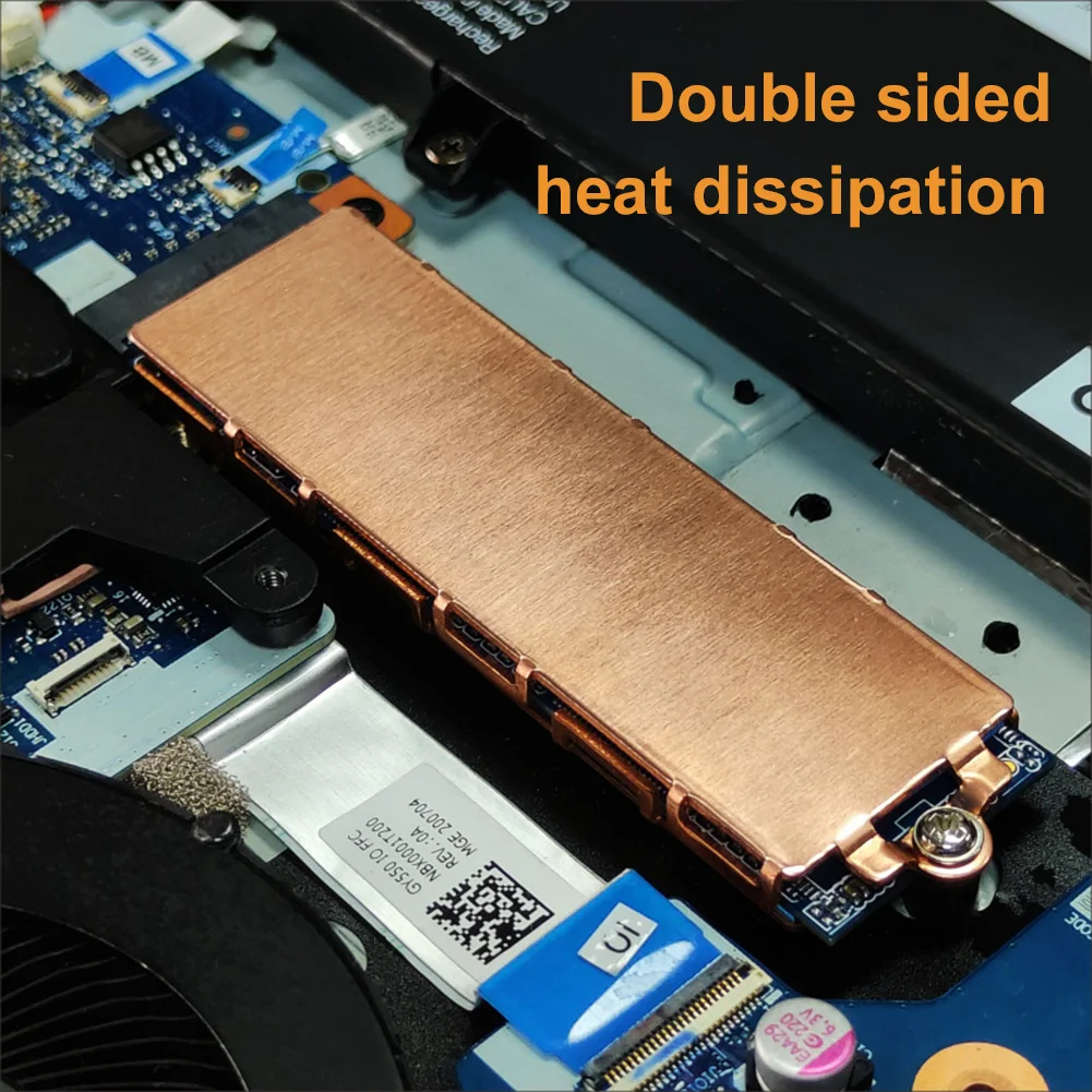 M.2 NVME SSD Heastink with Nano Thermal Pads Copper Heat Sink Cooling Thermal Pad For M2 2280 SSD in Laptop thermal radiat 
M.2 NVME SSD Heastink with Nano Thermal Pads Copper Heat Sink Cooling Thermal Pad For M2 2280 SSD in Laptop thermal radiat