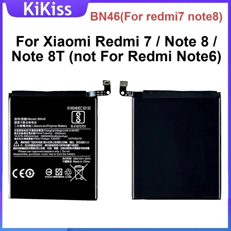 BN46 (для redmi7 note8) Литий-ионный аккумулятор для Xiaomi Redmi 7 Note 8/8T Note 8 Note 8T (не для Redmi Note6)
BN46 (для redmi7 note8) Литий-ионный аккумулятор для Xiaomi Redmi 7 Note 8/8T Note 8 Note 8T (не для Redmi Note6)