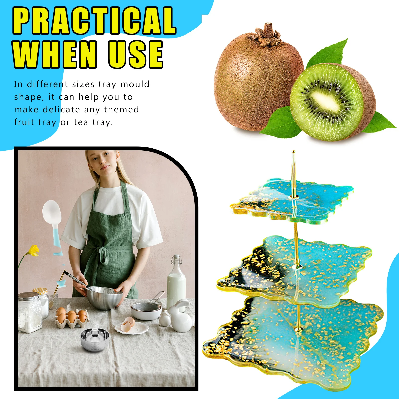 3Pcs Fruit Tray Mold Silicone Resin Epoxy Casting Mold DIY Plate Dish Set for Crafts and Resin Art Silicone Fruit Tray Molds
3Pcs Fruit Tray Mold Silicone Resin Epoxy Casting Mold DIY Plate Dish Set for Crafts and Resin Art Silicone Fruit Tray Molds