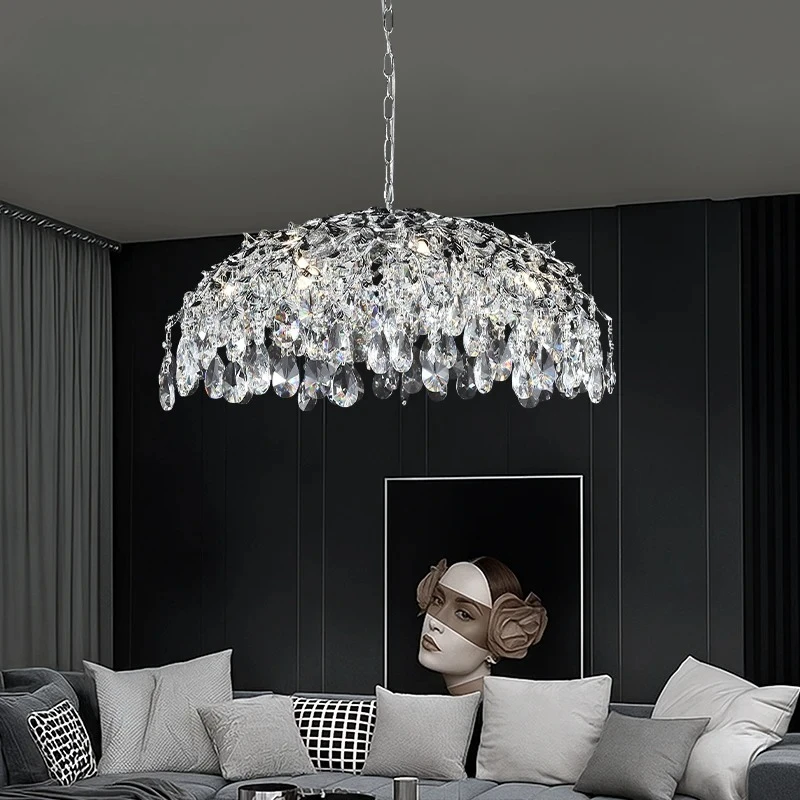 Nordic Crystal Led Chandelier for Living Dining Room Kitchen Food Tables Bedroom Pendant Lights Home Decor Hanging Light Fixture 
Nordic Crystal Led Chandelier for Living Dining Room Kitchen Food Tables Bedroom Pendant Lights Home Decor Hanging Light Fixture