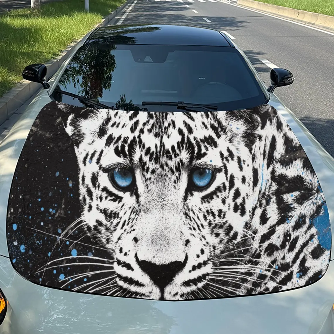 Blue-Eyed Leopard Urban Adventure PVC Car Engine Hood Vinyl Wraps, Self-Adhesive Waterproof Car Hood Decal Sticker, Car Decorati
Blue-Eyed Leopard Urban Adventure PVC Car Engine Hood Vinyl Wraps, Self-Adhesive Waterproof Car Hood Decal Sticker, Car Decorati
