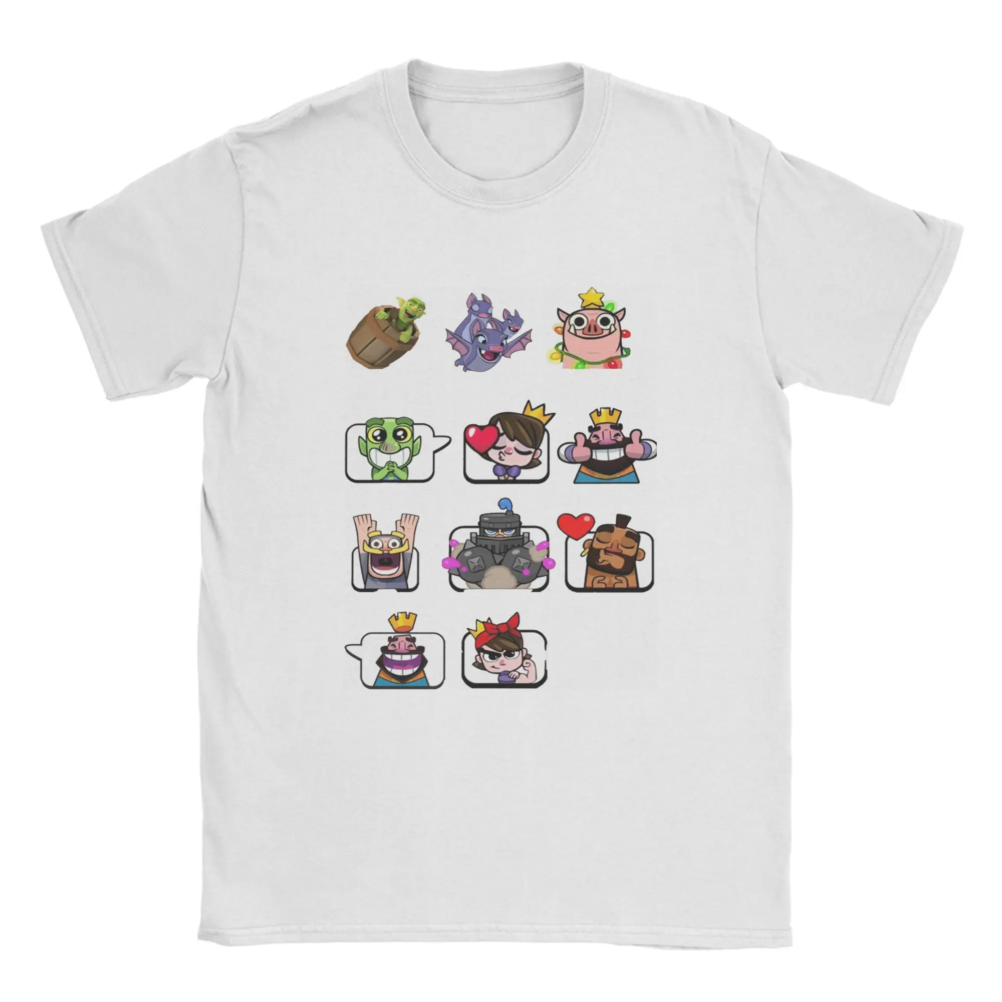 Винтажная футболка с персонажами Clashes Royaleds, мужские футболки из чистого хлопка с круглым вырезом, футболка с короткими рукавами, уникальные топы
Винтажная футболка с персонажами Clashes Royaleds, мужские футболки из чистого хлопка с круглым вырезом, футболка с короткими рукавами, уникальные топы