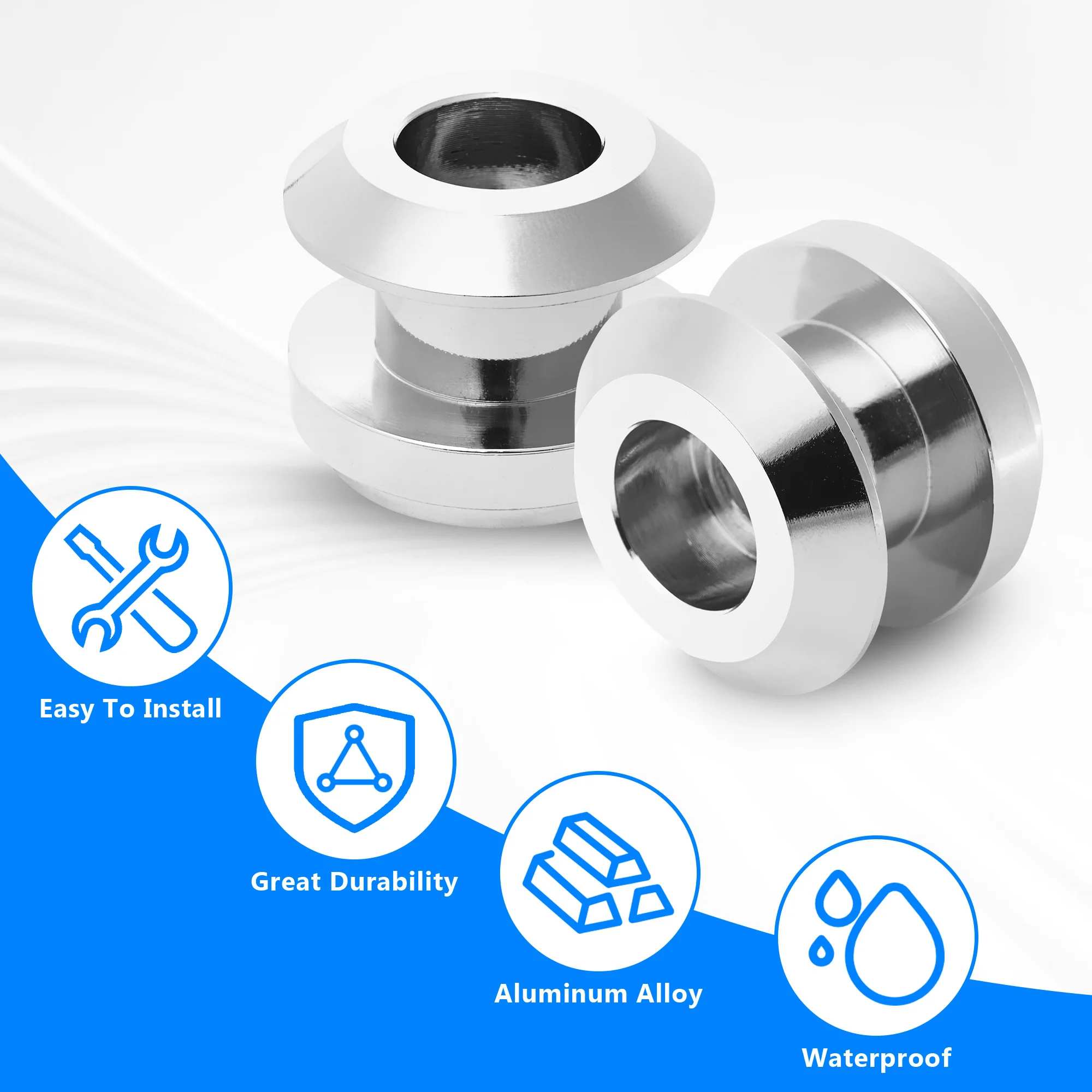 Chrome Mounting Spools Kit Docking Hardware Sissy Bar Backrest Bungee Buttons for All Can Am Spyder F3/F3-S/F3-T
Chrome Mounting Spools Kit Docking Hardware Sissy Bar Backrest Bungee Buttons for All Can Am Spyder F3/F3-S/F3-T