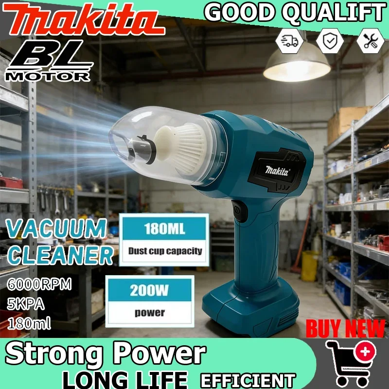 Миниатюрный ручной пылесос Makita 100 мл, беспроводной, портативный, для чистки клавиатуры и автомобиля, совместим с аккумуляторами Makita 18В.
Миниатюрный ручной пылесос Makita 100 мл, беспроводной, портативный, для чистки клавиатуры и автомобиля, совместим с аккумуляторами Makita 18В.