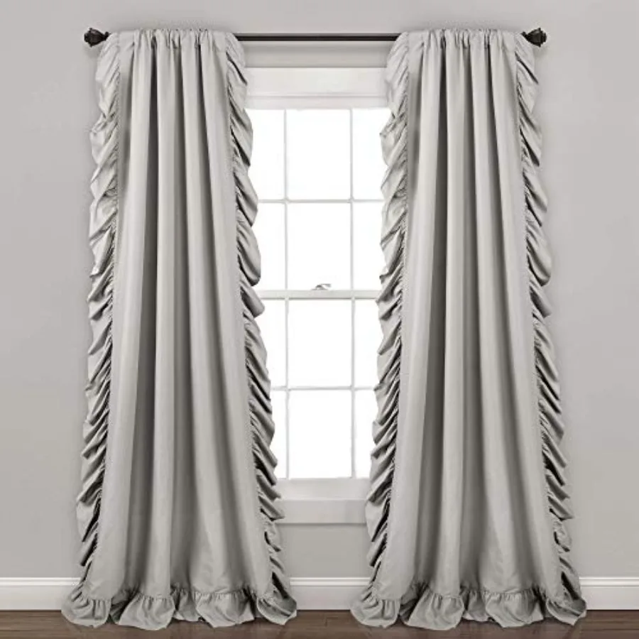 Reyna Ruffle Window Curtain Panel Set Pair 54" W x 95" L - Flowy Curtain - Romantic Ruffle Curtains for Bedroom Living room or
Reyna Ruffle Window Curtain Panel Set Pair 54" W x 95" L - Flowy Curtain - Romantic Ruffle Curtains for Bedroom Living room or