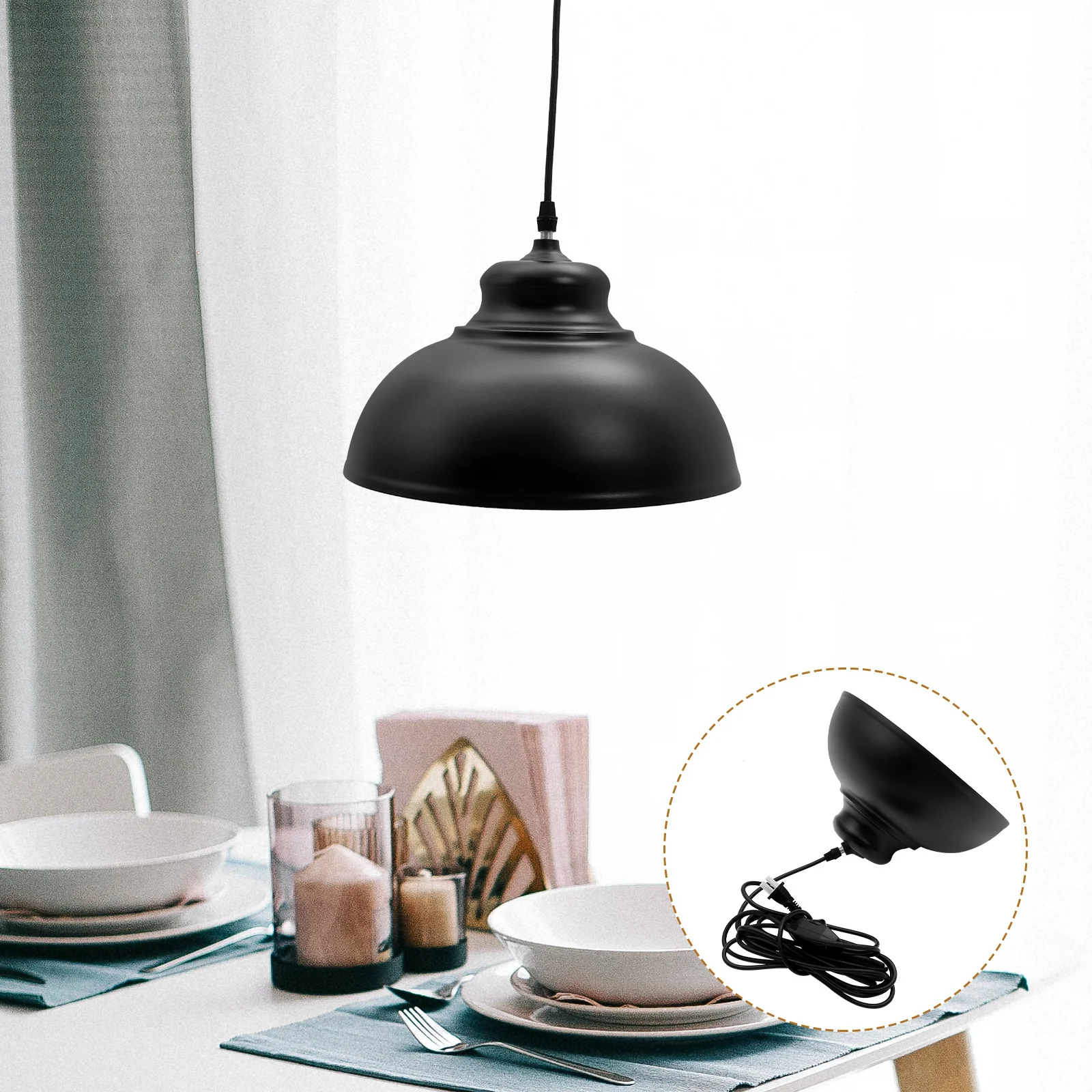 Retro Industrial Ceiling Light E27 Socket Portable Design for Home Office Hotel Cafe Kitchen Bedroom Living Room Study Simple
Retro Industrial Ceiling Light E27 Socket Portable Design for Home Office Hotel Cafe Kitchen Bedroom Living Room Study Simple