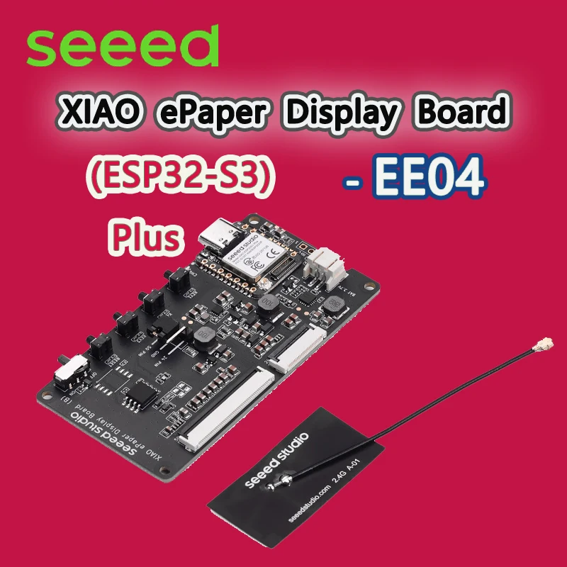XIAO ePaper Display Board EE04, Powered by XIAO ESP32-S3 Plus,for low-power ePaper Project, Support 24-pin 50-pin ePaper Display
XIAO ePaper Display Board EE04, Powered by XIAO ESP32-S3 Plus,for low-power ePaper Project, Support 24-pin 50-pin ePaper Display