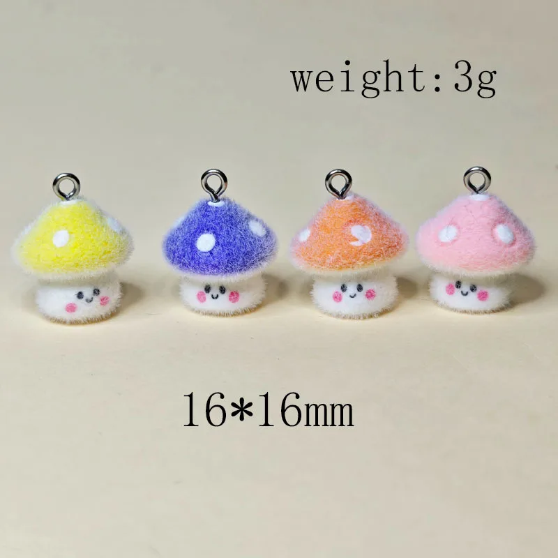 20PCS Flocking Cute Colourful Mushrooms Charms Resin Pendant for Jewelry Making Diy Earring Keychain Accessories Material
20PCS Flocking Cute Colourful Mushrooms Charms Resin Pendant for Jewelry Making Diy Earring Keychain Accessories Material