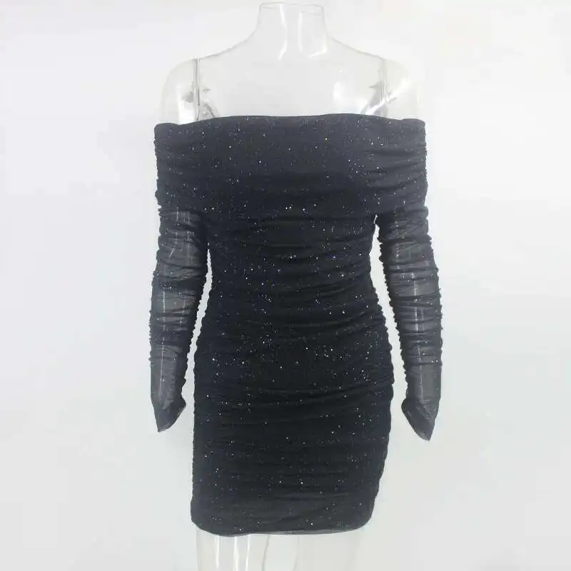 Women's 2020 Sexy Straight Neck Off Shoulder Pleated Buttock Evening Dress Short Dress Summer Dress Robe Vestido Women Party
Women's 2020 Sexy Straight Neck Off Shoulder Pleated Buttock Evening Dress Short Dress Summer Dress Robe Vestido Women Party
