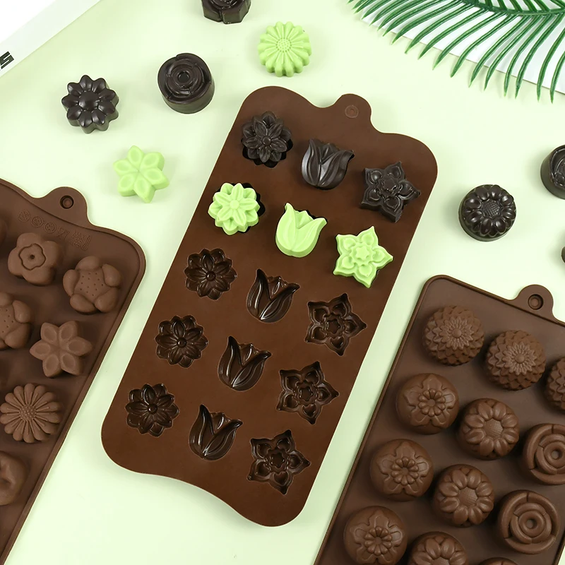 1Pc Flower Silicone Chocolate Mold Handmade Chocolate Fondant Mould DIY Cake Decoration Kitchen Baking Tools Accessories
1Pc Flower Silicone Chocolate Mold Handmade Chocolate Fondant Mould DIY Cake Decoration Kitchen Baking Tools Accessories