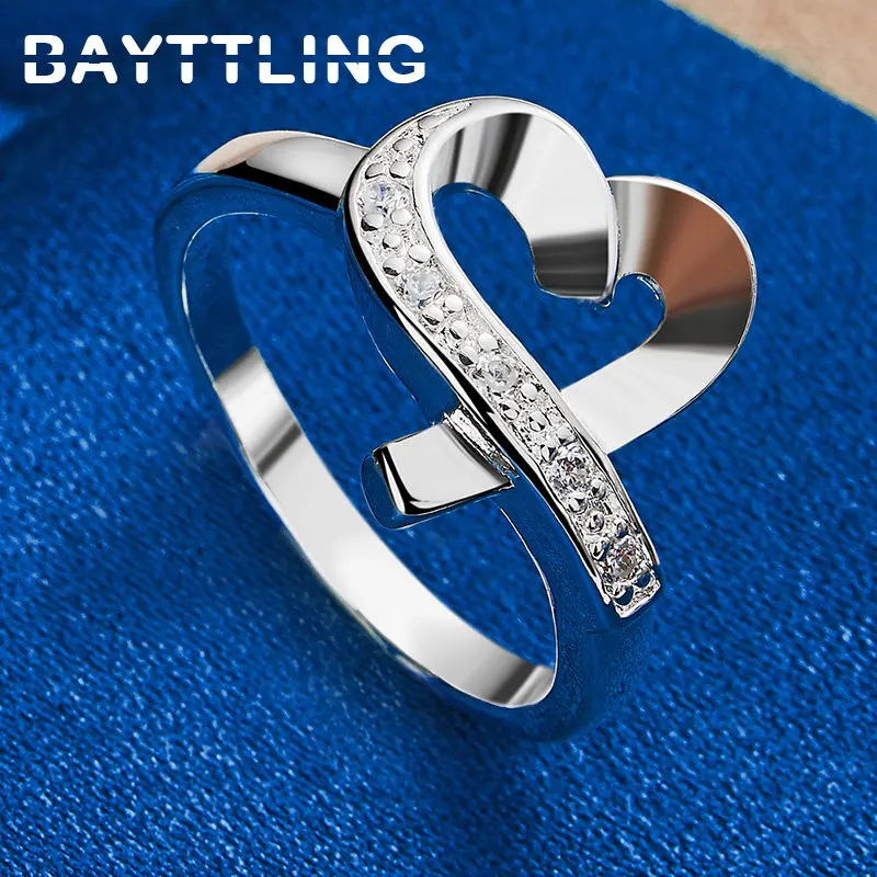 New Charm 925 Sterling Silver 5-10# Exquisite Heart Zircon Ring For Women Wife Fashion Gifts Wedding Jewelry Accessories
New Charm 925 Sterling Silver 5-10# Exquisite Heart Zircon Ring For Women Wife Fashion Gifts Wedding Jewelry Accessories