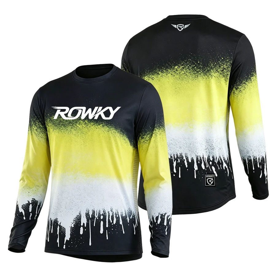 Мотокроссовая футболка Rowky с длинным рукавом, быстросохнущая, для бездорожья, MTB, дышащая, для даунхилла, эндуро, горных велосипедов, BMX, велоспорта
Мотокроссовая футболка Rowky с длинным рукавом, быстросохнущая, для бездорожья, MTB, дышащая, для даунхилла, эндуро, горных велосипедов, BMX, велоспорта