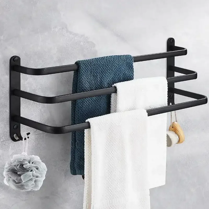 Bath Towel Bars, 20 inch Bathroom 3-Tiers Ladder Towel Rails, Wall Mounted Towels Shelves Rack, Matte Black
Bath Towel Bars, 20 inch Bathroom 3-Tiers Ladder Towel Rails, Wall Mounted Towels Shelves Rack, Matte Black
