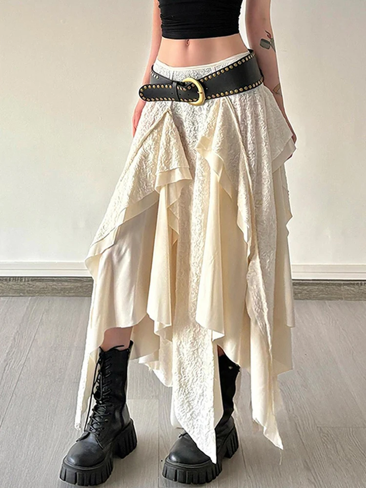 Retro Apocalyptic Lace Asymmetrical Midi Skirt Women's Autumn Winter Layered Bellow Curtain Splice Slimming Half-length Skirt
Retro Apocalyptic Lace Asymmetrical Midi Skirt Women's Autumn Winter Layered Bellow Curtain Splice Slimming Half-length Skirt