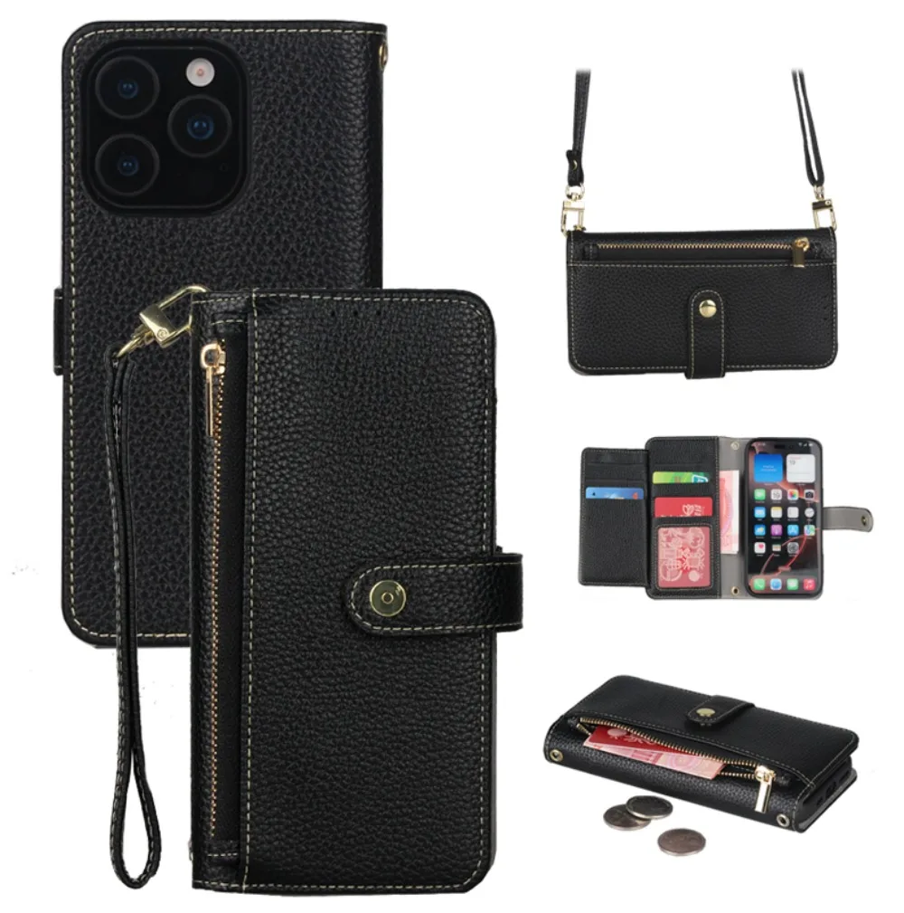 Crossbody Wrist Strap Zipper Wallet with Cards Solt Phone Case for IPhone 16E 16 15 14 13 12 Pro Max Lanyard Leather Flip Cover
Crossbody Wrist Strap Zipper Wallet with Cards Solt Phone Case for IPhone 16E 16 15 14 13 12 Pro Max Lanyard Leather Flip Cover